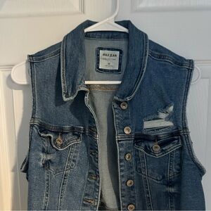 Wax Jean distressed Crop Jacket